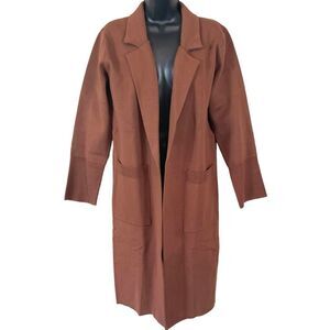 ANRABESS OPEN FRONT KNIT LONG SLEEVE LAPEL CASUAL SOLID SWEATER CARDIGAN JACKET